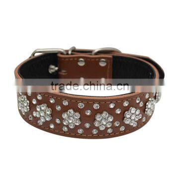 Professional Manufacturer Wholesale Diamond Litchi Grain Leather Pet Collar Dog Collars photo-4