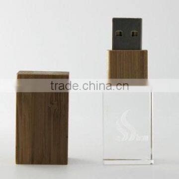 2016 Hot Sell Products Promotion Gift Mini Glass Crystal Usb Flash Drive With LED Light 3D Custom Logo Laser Engraved photo-5