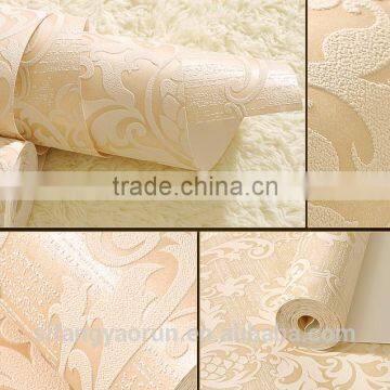 European style luxury non-woven embossment print wall paper