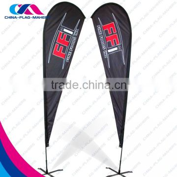 outdoor advertise black teardrop flag