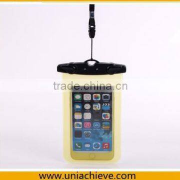 High quality mobile phone floating 6inch Waterproof phone case with earphone jack