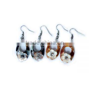 Fashion Earrings, Colorful Zircon Flower Earrings, PES-A005