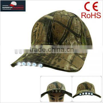 manufacturing camo wetland LED flashing hats with light