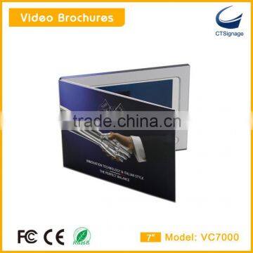 7 inch tft lcd screen tv in print in card in paper in book in brochure in mailer vc7000