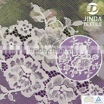 Cheap white bridal embroidered thick lace fabric 2015