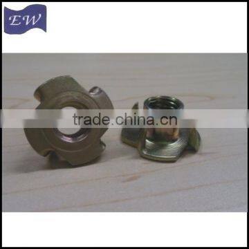 zinc plated four prong t nuts M12 (DIN1624)