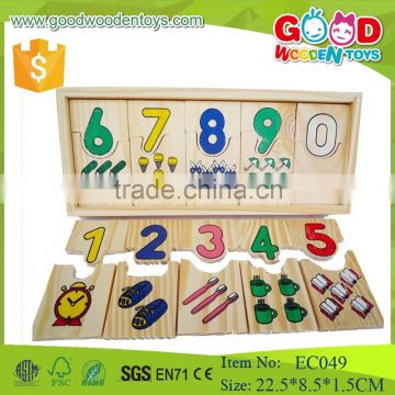 Stock Number match domino set game domino wooden puzzle toys