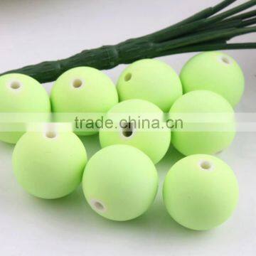 Lime Green Color New Easter Pastel 20MM Chunky Acrylic Rubber Beads,Round Large Acrylic Beads for Jewelry