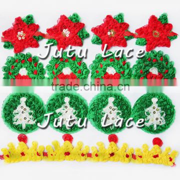 New Arrival~2015 Applique Christmas Tree/Star Red/Green Color, Use for Decoration