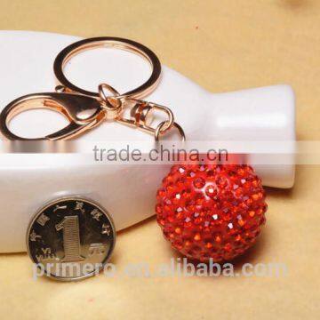 3D Alloy Metal Luxury Car Crystal Rhinestone Ball Keyring Keychain Wholesale photo-5