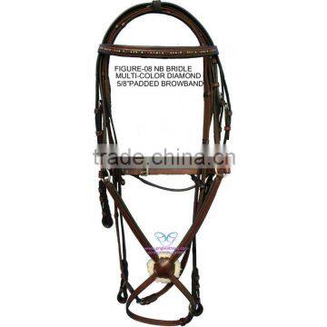 Mexican Bridle With Plain Nose Band Black.