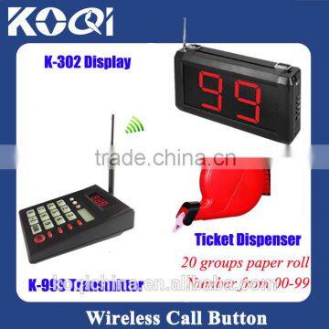 Led Display Numerical Wireless Queue Management System Ticket Dispenser