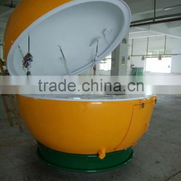 2016 hot selling waterproof fiberglass watermelon shaped kiosk