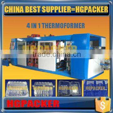 HGPACKER moud changeable HGMF-600D PP lunch box thermoforming machine