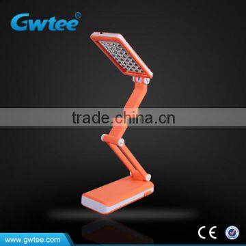 32leds rechargeable solar panel retractable hot sale l table lamp