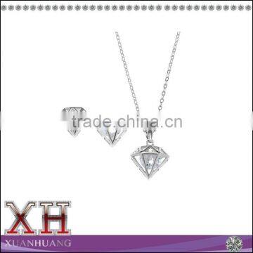 925 Sterling Silver Diamond Necklace 925 Diamond Earings Artificial Diamond Jewelry