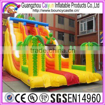Colourful Design Inflatable Dry Slide With Trees photo-6