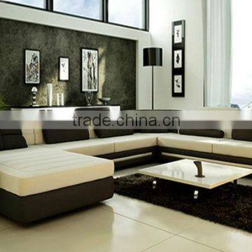 Modern Sofa Design U-shaped Genuine Leather Corner Living Room Sofa Furniture Sofa Feel 9119-20