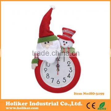 Lovely Plush Christmas Gifts Santa Claus Clock photo-5