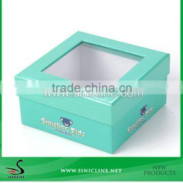 Sinicline Factory Deisgn Kids Shoe Box With PVC Window