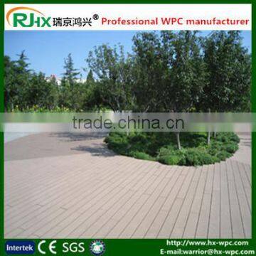 factory directly wpc decking floor in solid and hollow design/Low maintenance outdoor composite decking floor