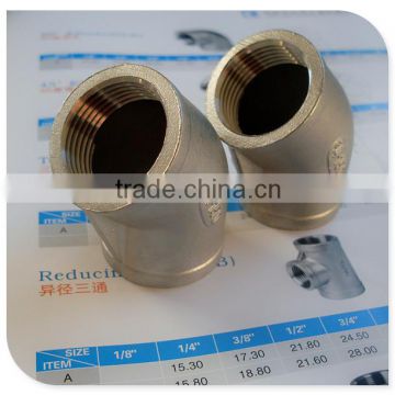 ISO4144 Fitting Inox 316 CODO 45 INOX H-H 1/8"-4"