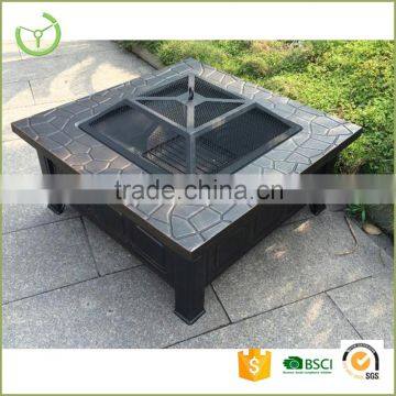 Outdoor garden Treasures Steel+tiles+mesh metal fire pit