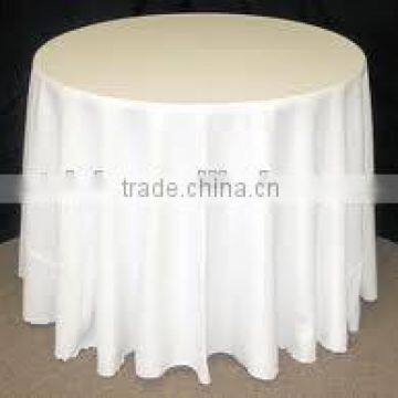 White polyester table cloth for wedding and banquet