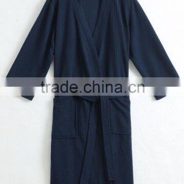 Lovers Kimono Waffle Sleepwear Bath Robe Femme Sexy Peignoir Women Dressing Gown Men Navy Long Bathrobe Thin Bridesmaid Robes photo-5