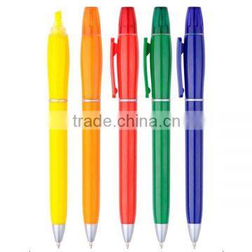 tonglu factory ball pen with highlighter for children