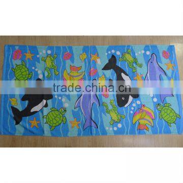 Wholesale 100% cotton printed terry beach towel manufacturer