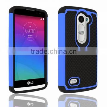 Heavy duty ballistic defender rubber hybrid skin case for LG Leon C40