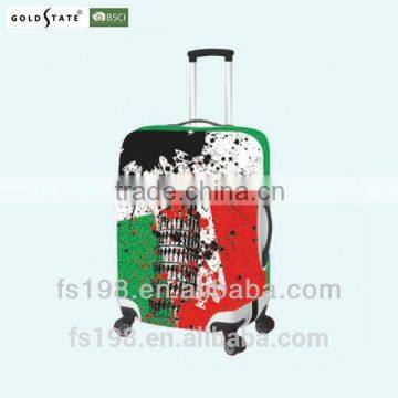 Spandex luggage cover with Leaning Tower of Pisa print