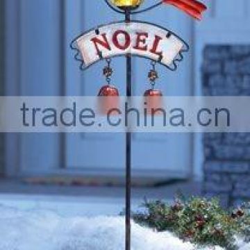 Outdoor solar holiday noel birds cardinal garden stake for christmas