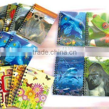 Lenticular cover 3D notebook