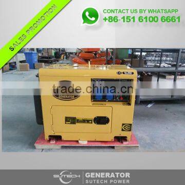 With 4 wheels mobile and silent 5.5kva single phase generator for home use