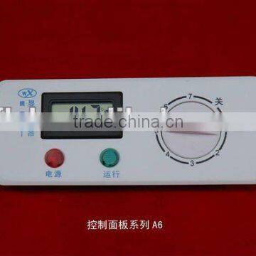 Electronic white thermostat panel