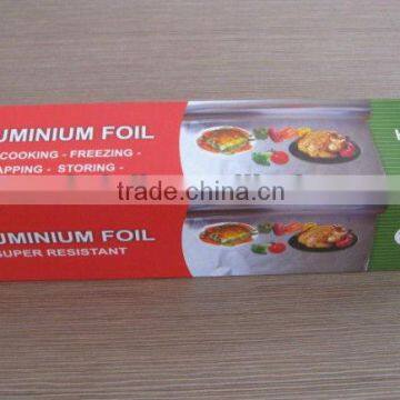 Household aluminium foil rolls for food package barbecue, hot sale