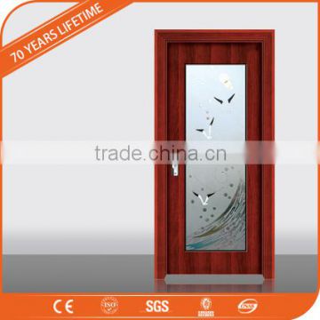 Wood Plastic Composite ecological Interior glass Door