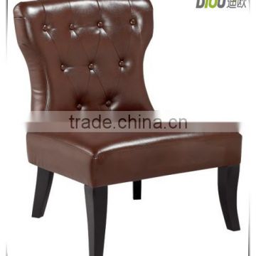 PU material antique wood frame leisure chair with flying wing like back - 2014 new model (DO-6081-1)