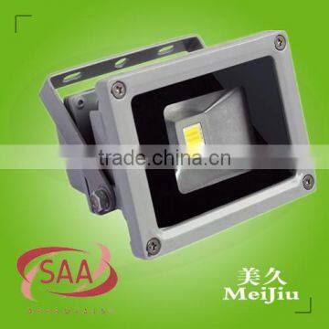 10W 850LM 85lm/w san'an chip 120degree PF0.6 CRI75 IP65 AC85-265V warm white 3000k LED Floodlight