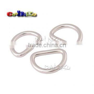 1"(26mm) Webbing Dee Rings Alloy Silver Plated D-Rings for Bags Keychains #FLQ182-S photo-3