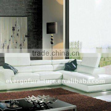 white real leather corner sofa