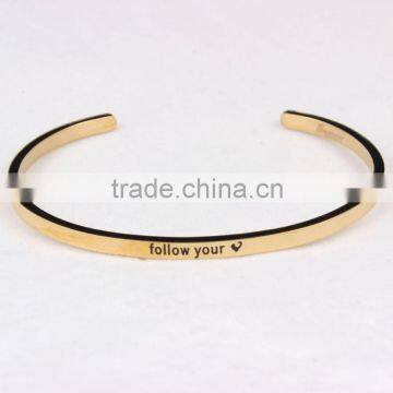 3.5MM Stainless Steel Engraved Bracelets Wholesale Inspiration Message Bracelets