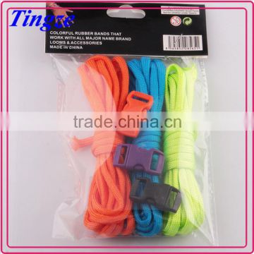 2015 Hot selling cheapest wholesale DIY paracord bracelet paracord survival bracelet 3pcs