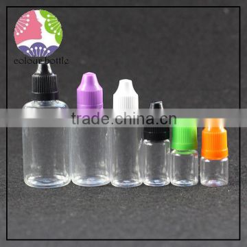 trade assurance 10ml plastic blue pet dropper bottle ,10ml plastic e juice botlte with tip dropper,10ml plastic e liquid vial