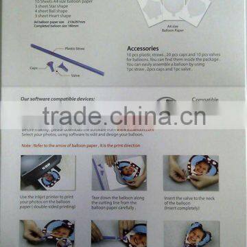 Festival Gifts of DIY Inkjet Printing Balloon A4 Size photo-3
