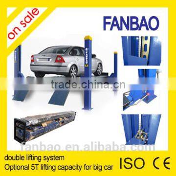 CE approved four post car maintenance car hydraulic and manual singel side lift hoist;