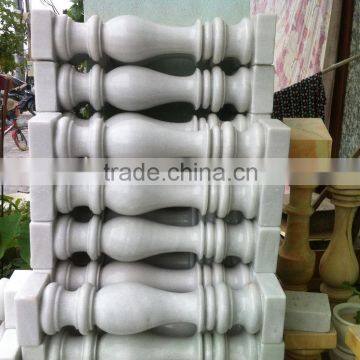 Outdoor white marble stone baluster railing from Vietnam