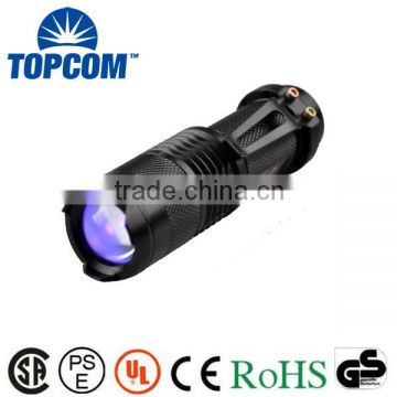 Rechargeable LED Flashlight Torch Lamp UV Light Jewelry Jade Appraisal Detector